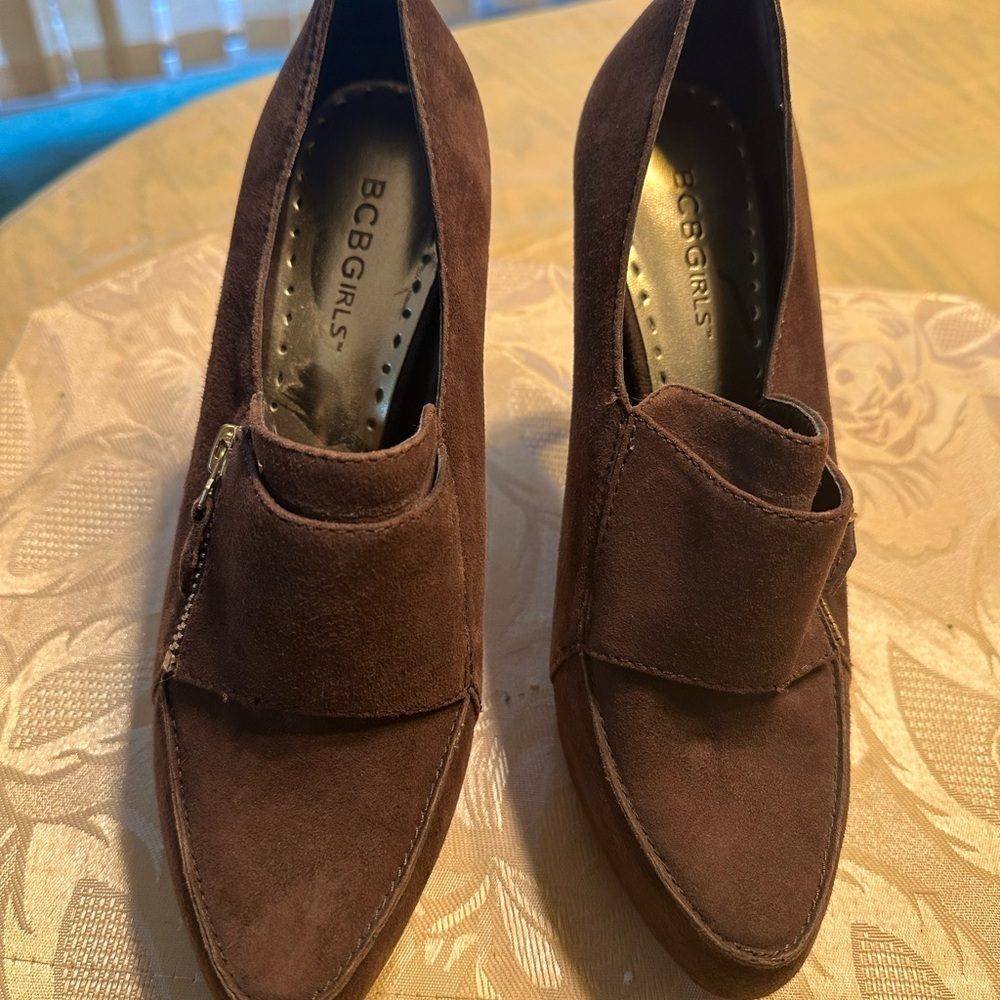 BCB Girls Brown Suede Heels